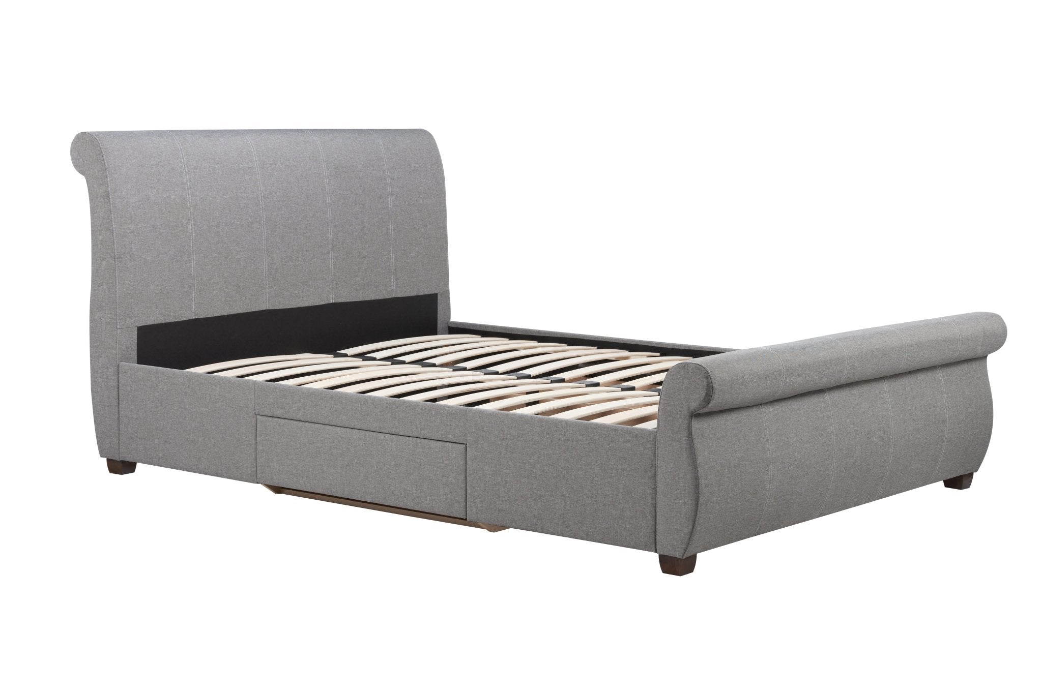 Lancaster King Bed Grey - Bedzy UK modern and affordable home furniture England