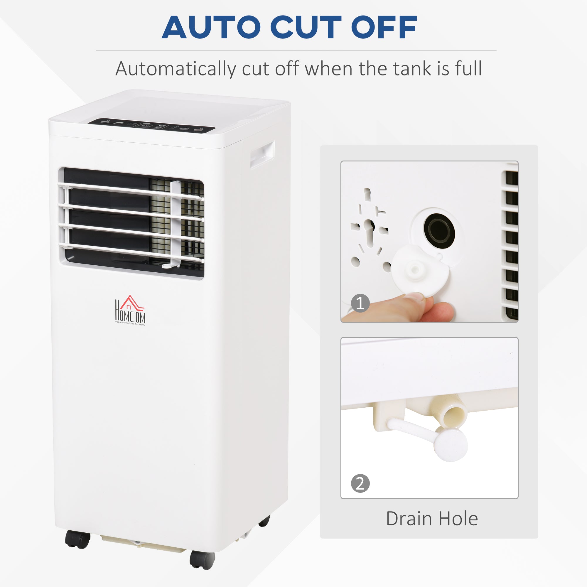 Mobile Air Conditioner White W/ Remote Control Cooling Dehumidifying Ventilating - 557W