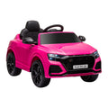 Compatible 6V Kids Electric Ride-On Audi RS Q8 Car with Remote, Music, Lights, USB, Bluetooth - Pink