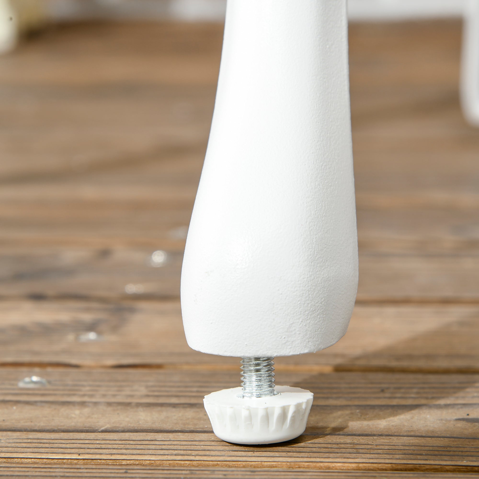 3 Piece Aluminium Bistro Set With Floral Design - Antique White