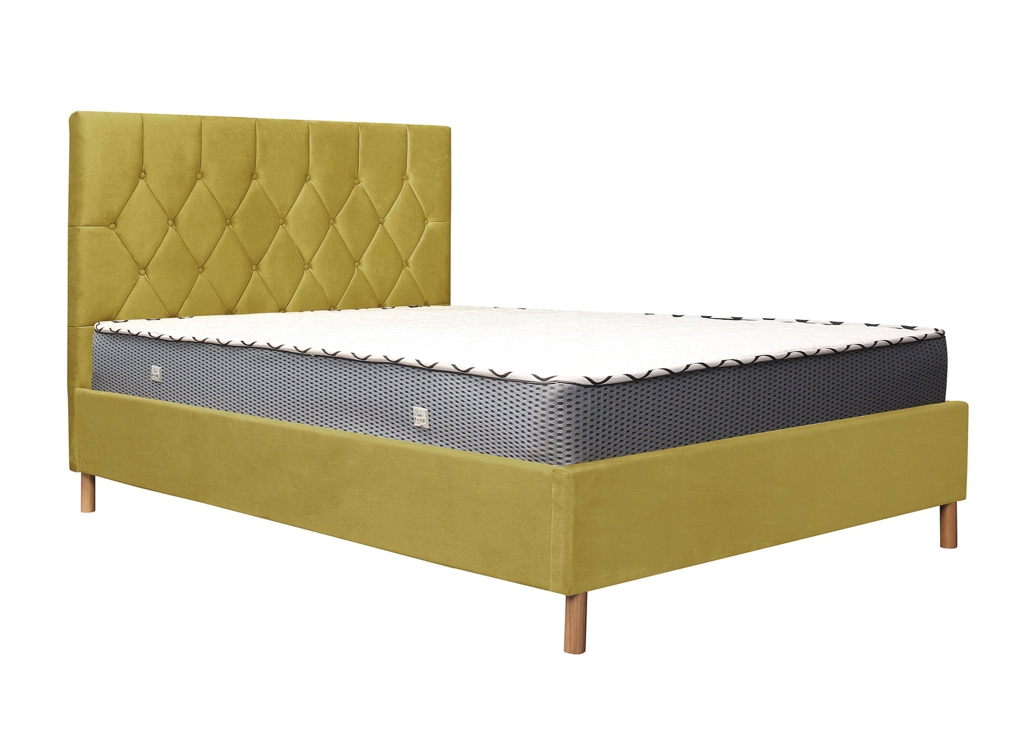 Loxley Double Bed Yellow - Bedzy UK modern and affordable home furniture England