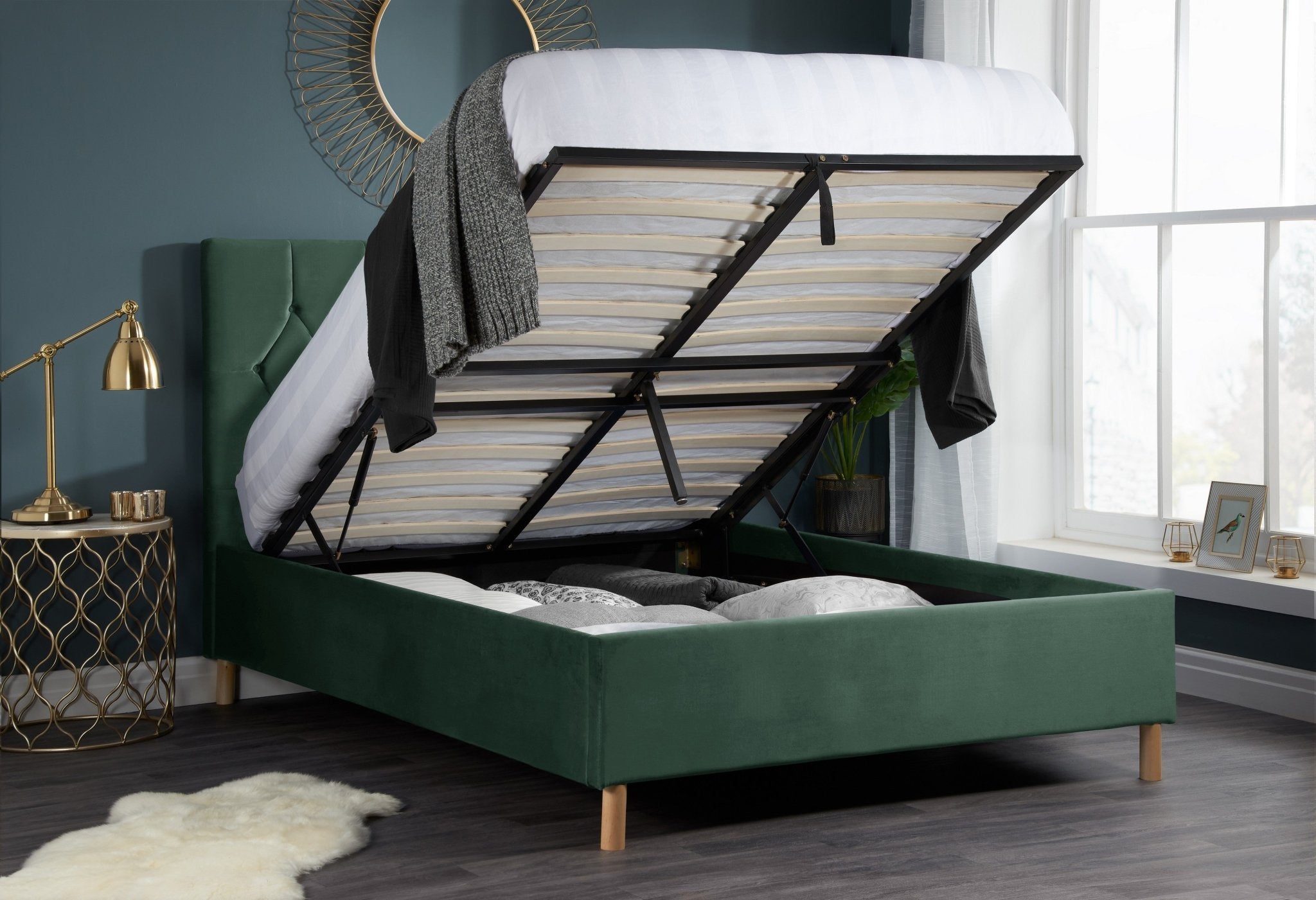 Loxley Double Ottoman Bed - Bedzy UK modern and affordable home furniture England