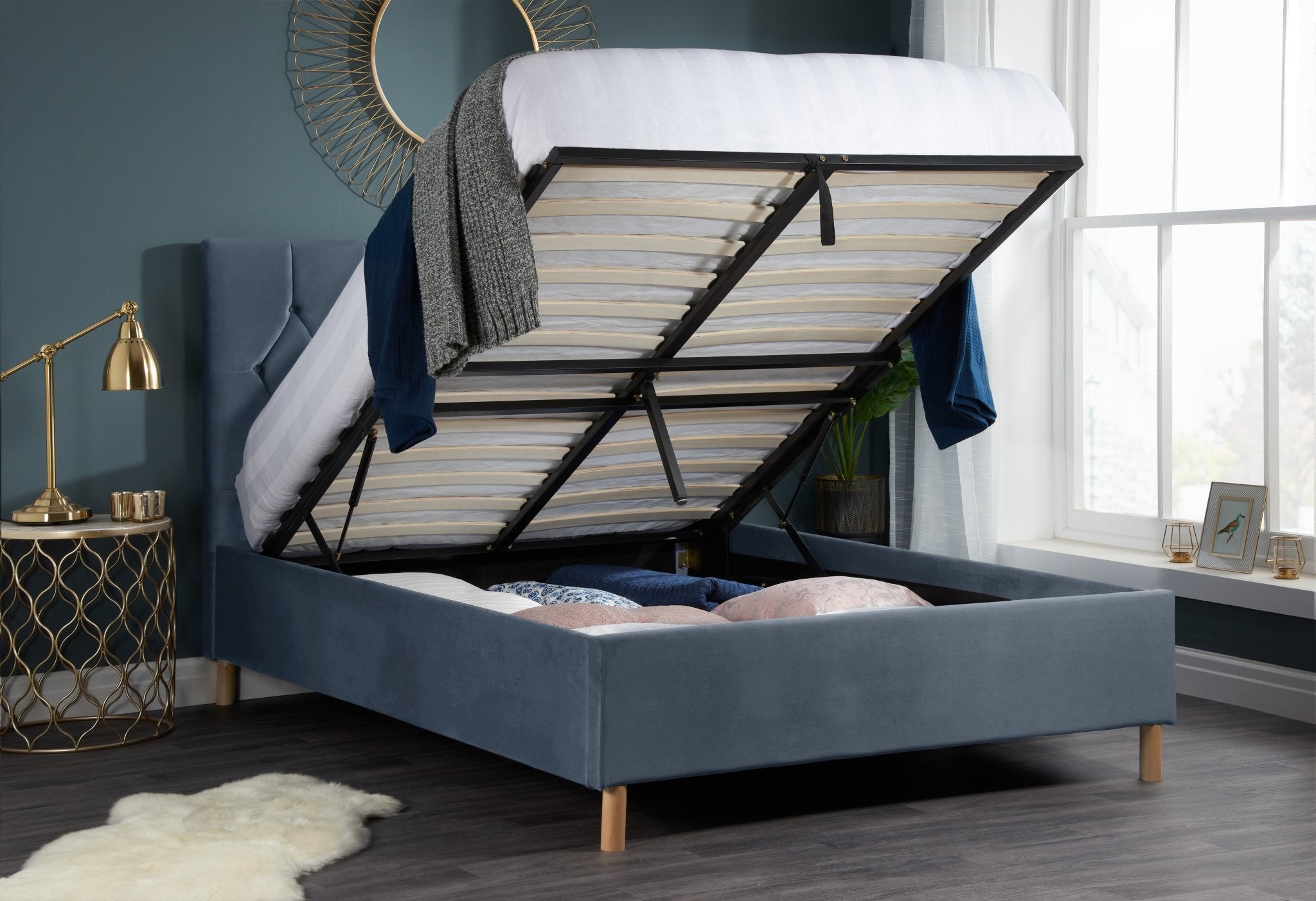 Loxley Double Ottoman Bed - Bedzy UK modern and affordable home furniture England