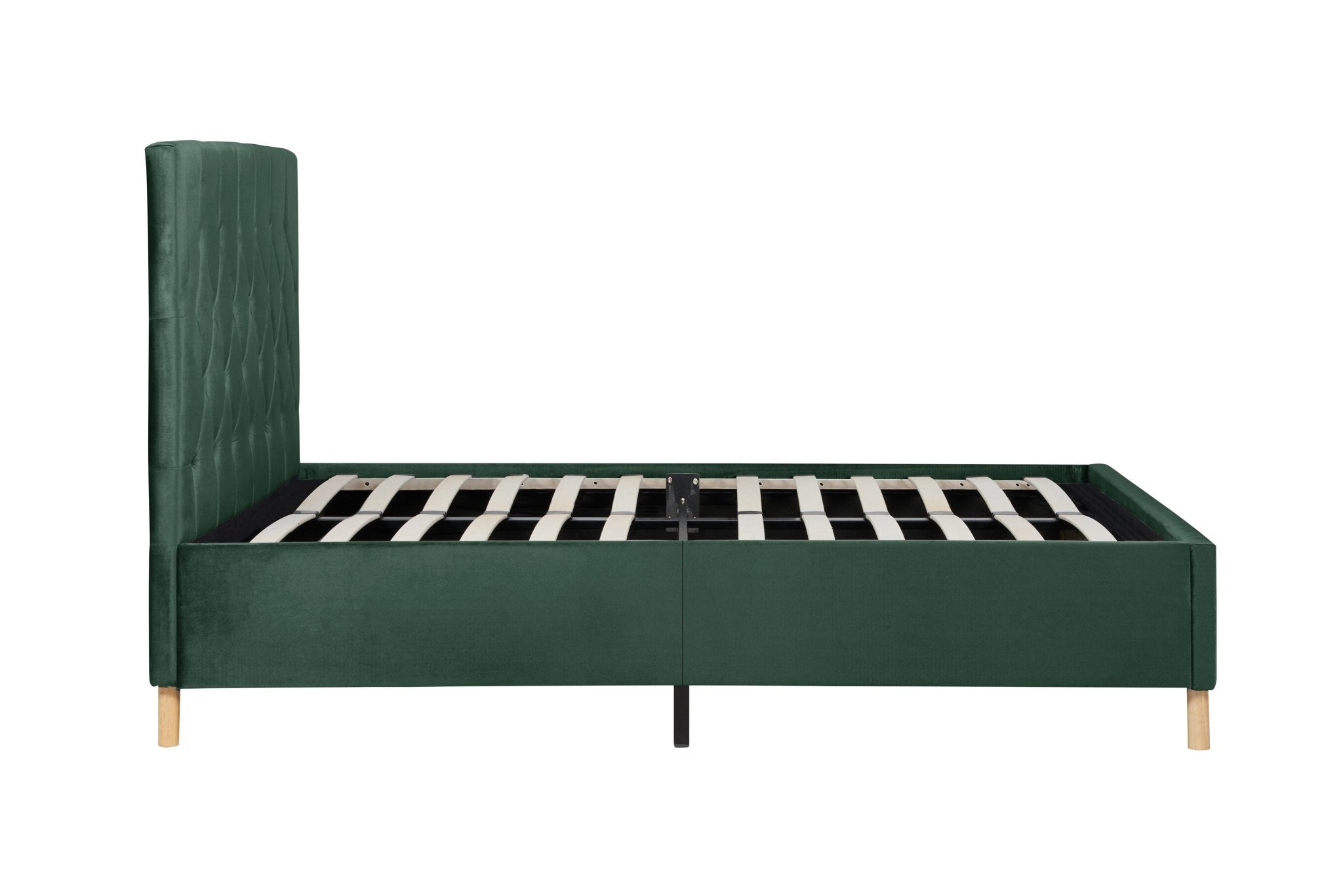 Loxley King Bed Green - Bedzy UK modern and affordable home furniture England