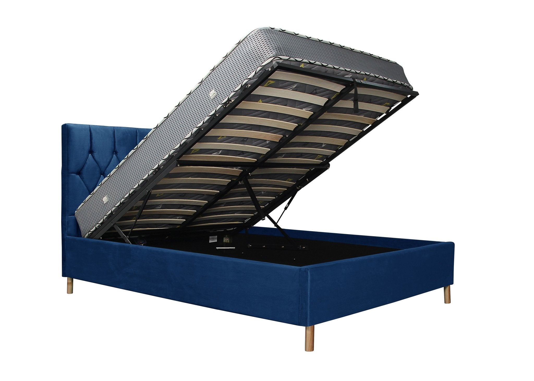 Loxley King Ottoman Bed Blue - Bedzy UK modern and affordable home furniture England