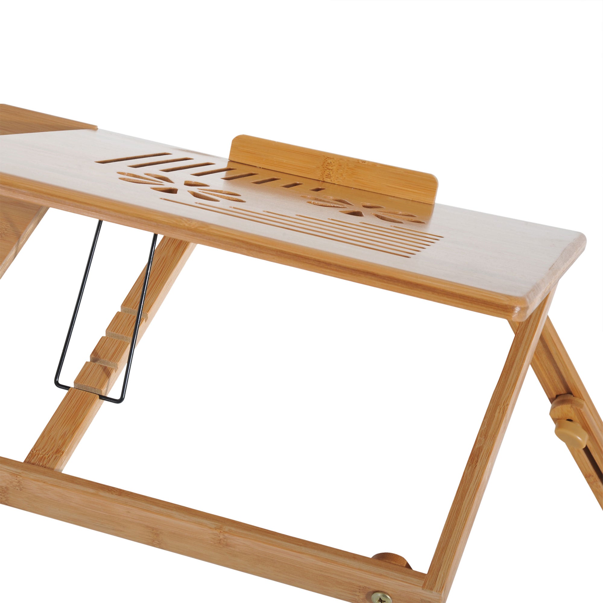 Foldable Laptop Desk Portable Bamboo Laptop Desk with Drawer