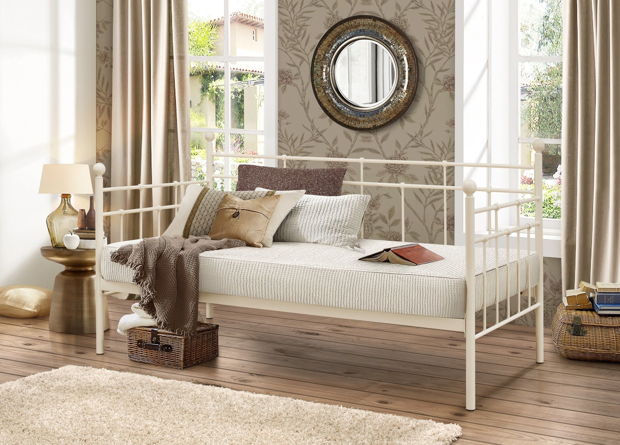 Lyon Single Bed - White - Bedzy UK modern and affordable home furniture England