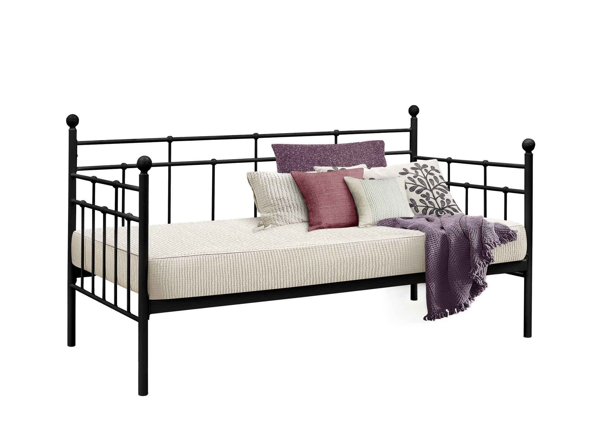 Lyon Single Day Bed - Black - Bedzy UK modern and affordable home furniture England