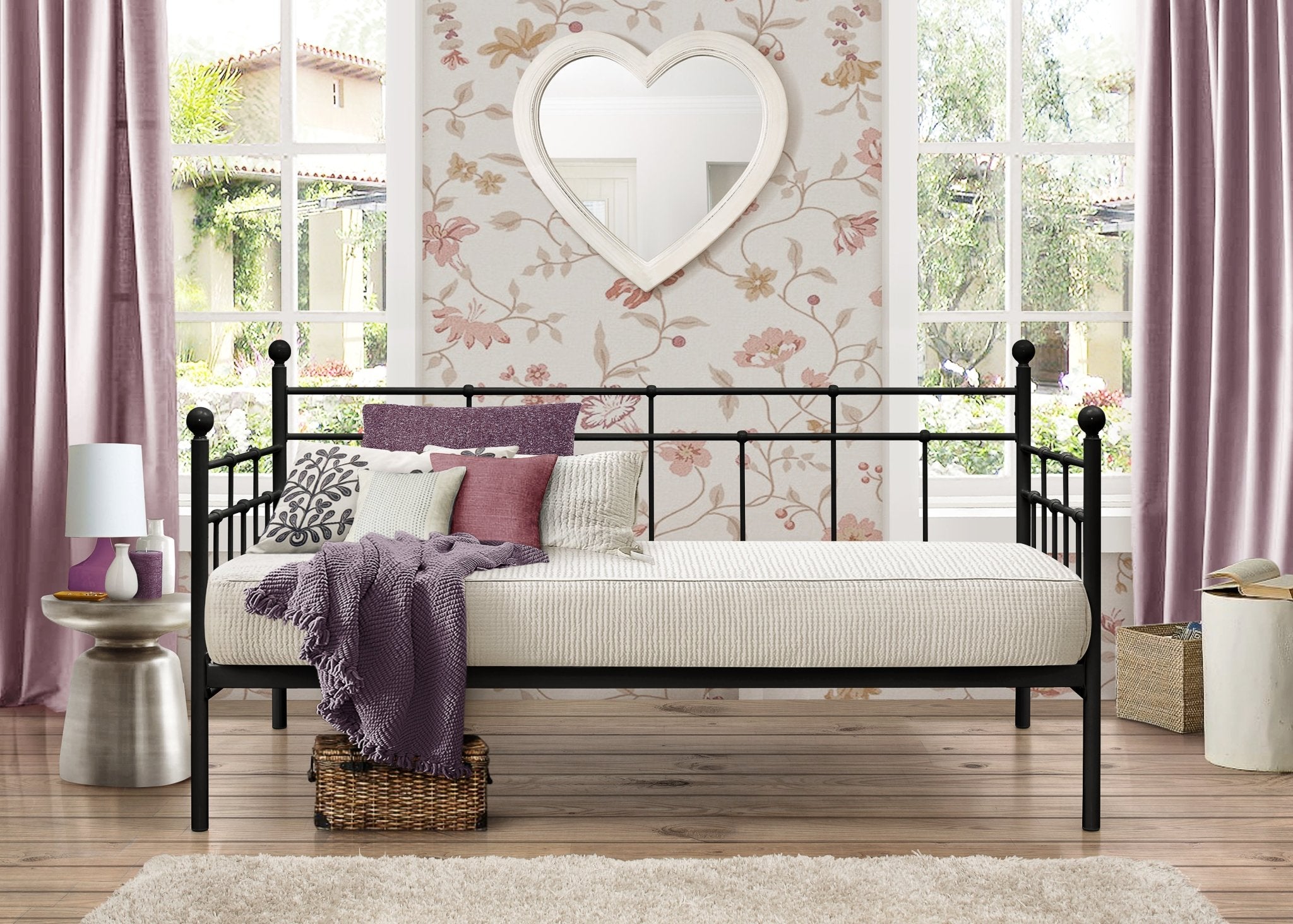 Lyon Single Day Bed - Black - Bedzy UK modern and affordable home furniture England