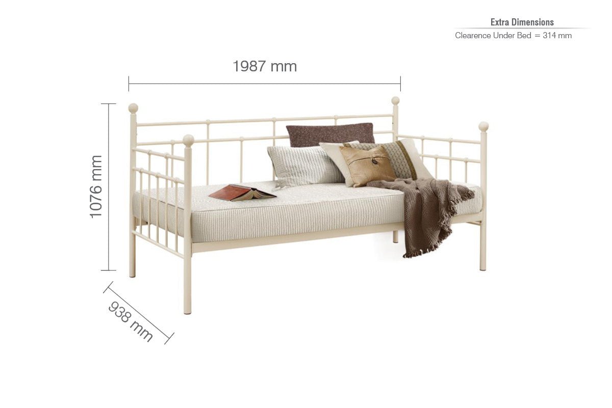 Lyon Single Bed - White - Bedzy UK modern and affordable home furniture England