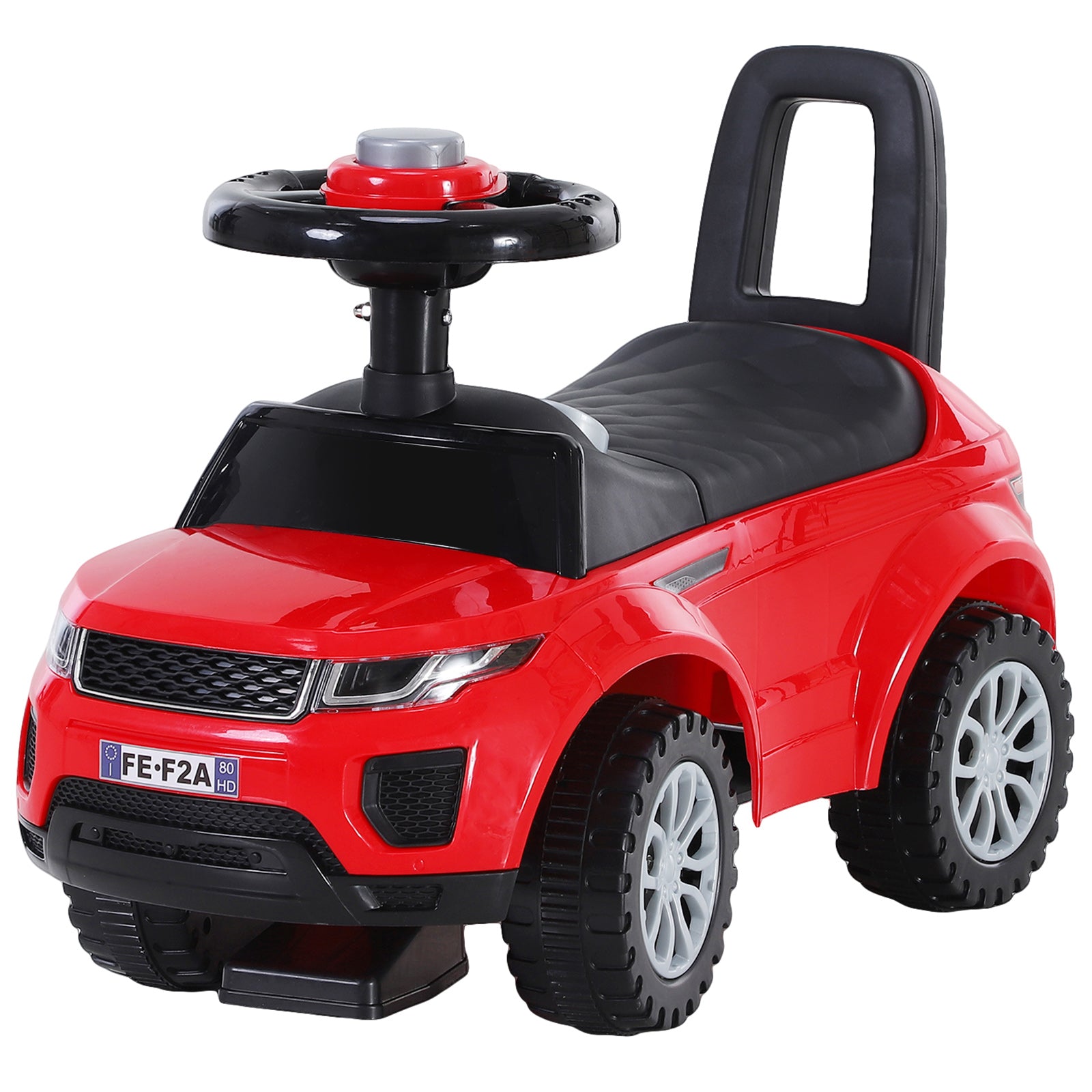 3-in-1 Ride On Car Foot To Floor Slider Toddler w/ Horn Steering Wheel NO POWER Manual Under Seat Storage Safe Design Red