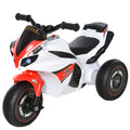 Kids Ride-On Police 3-Wheel Bike with Music, Lights & Safe Seat for Toddlers 18-36 Months - White