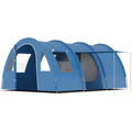 5-6 Man Waterproof Tunnel Tent with Sewn-In Floor and Carry Bag - Blue
