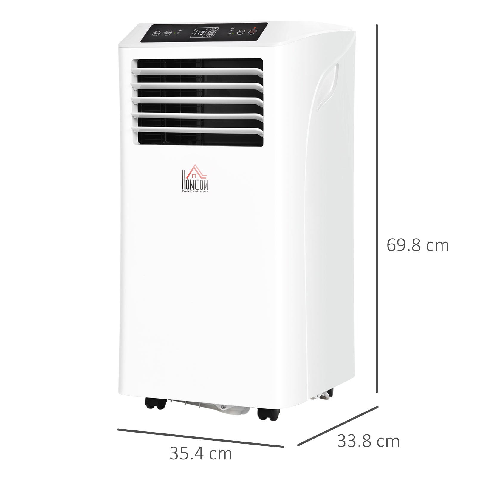 Mobile Air Conditioner with Remote Control, Timer, Cooling Dehumidifying Ventilating, LED Display White - 1114W