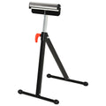 Folding Adjustable Roller Support Stand with Ball Bearing - Black