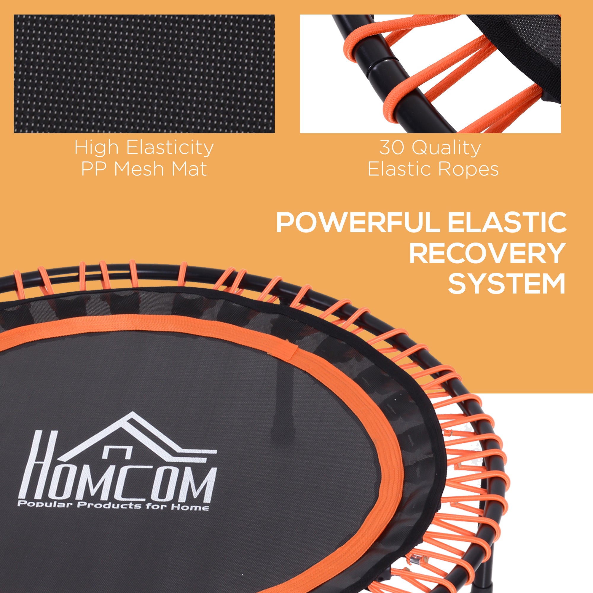 Mini Round Trampoline Aerobic Exercise Bungee Rebounder Jumper