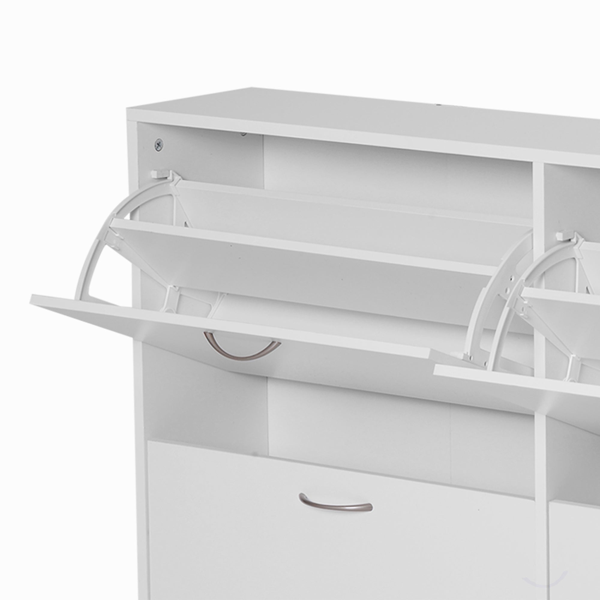 Shoe Cabinet, 120Lx24Wx81H cm, Particle Board-White