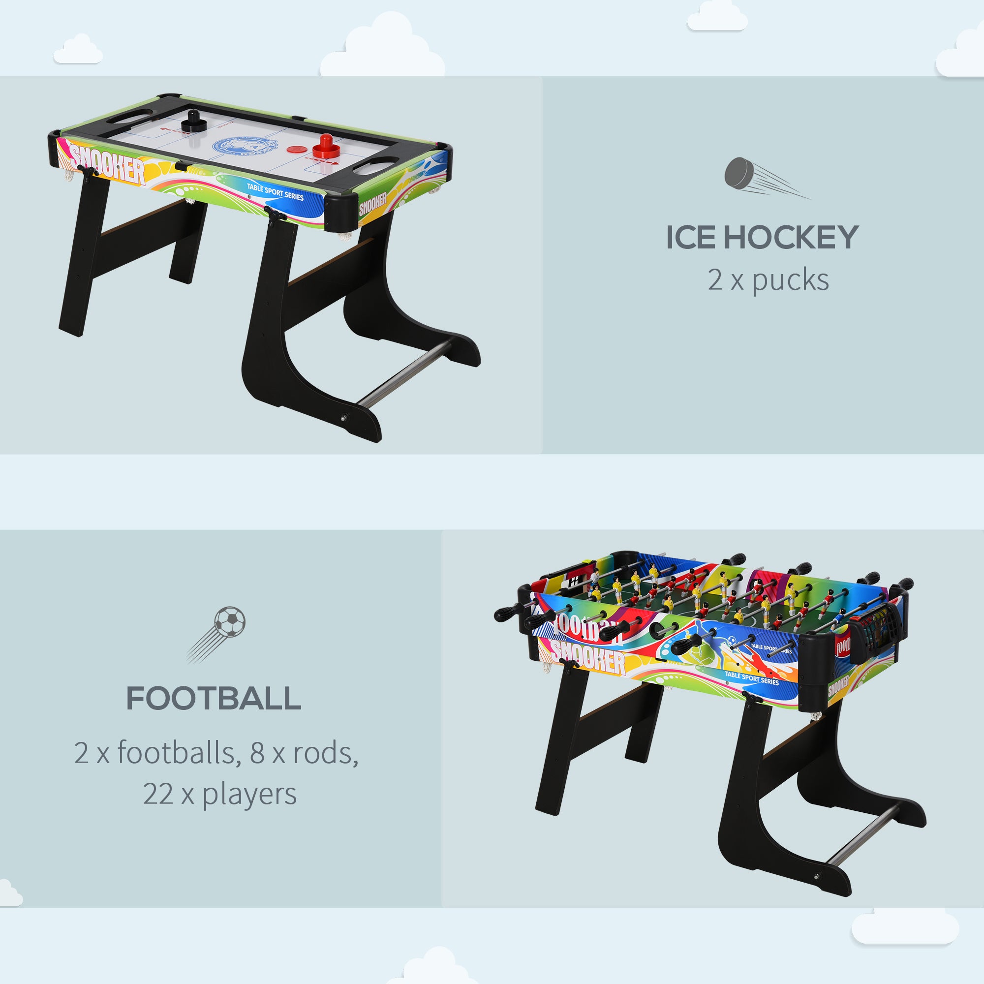 MDF 4-in-1 Multi Indoor Game Sports Table