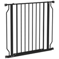 Extra Wide Pressure-Mounted Dog Safety Gate for Doorways, Hallways & Staircases - Black