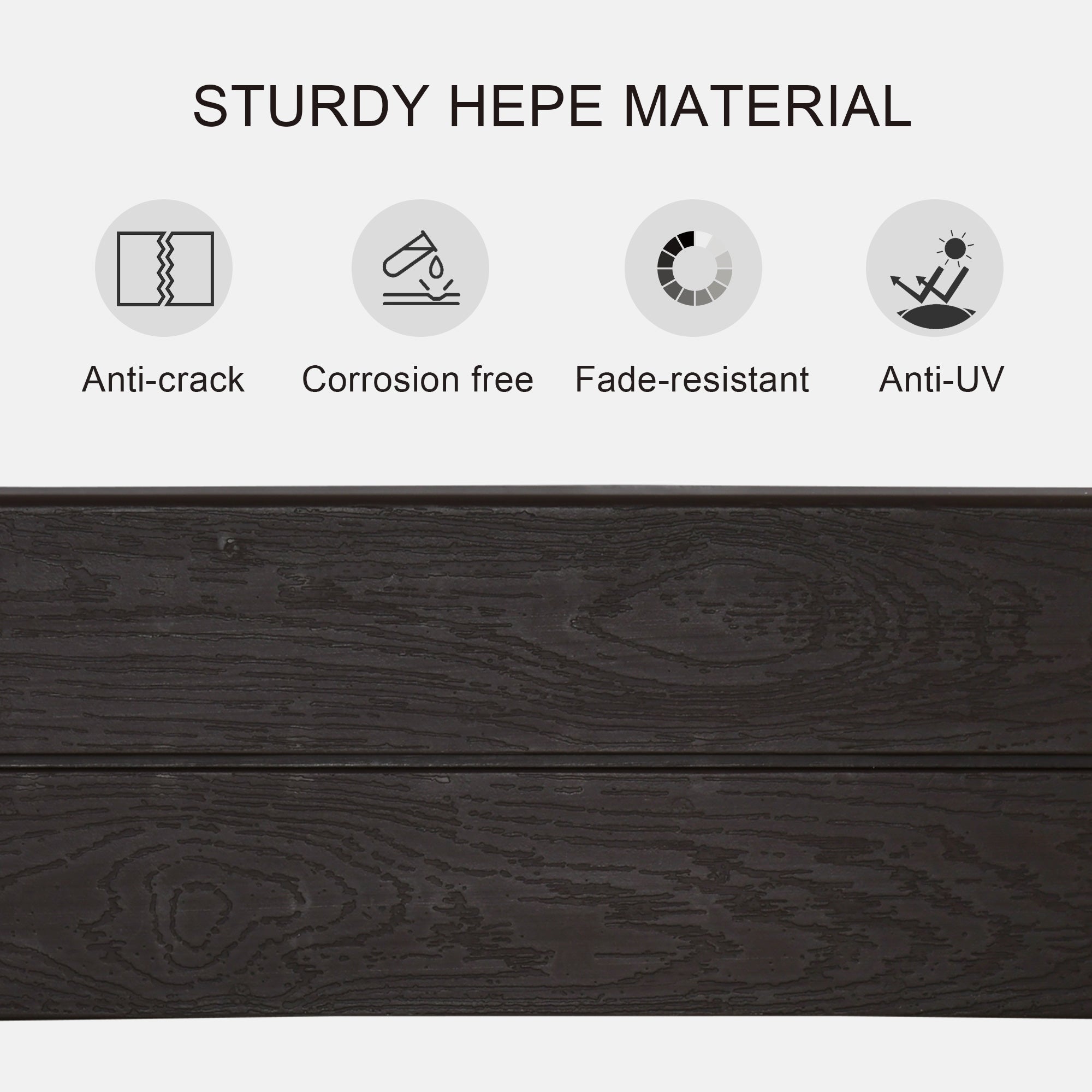 Raise Garden Bed Kit, 6 Panels DIY Planter Box Above Ground for Flowers/Herb/Vegetables Outdoor Garden Backyard with Easy Assembly, Brown