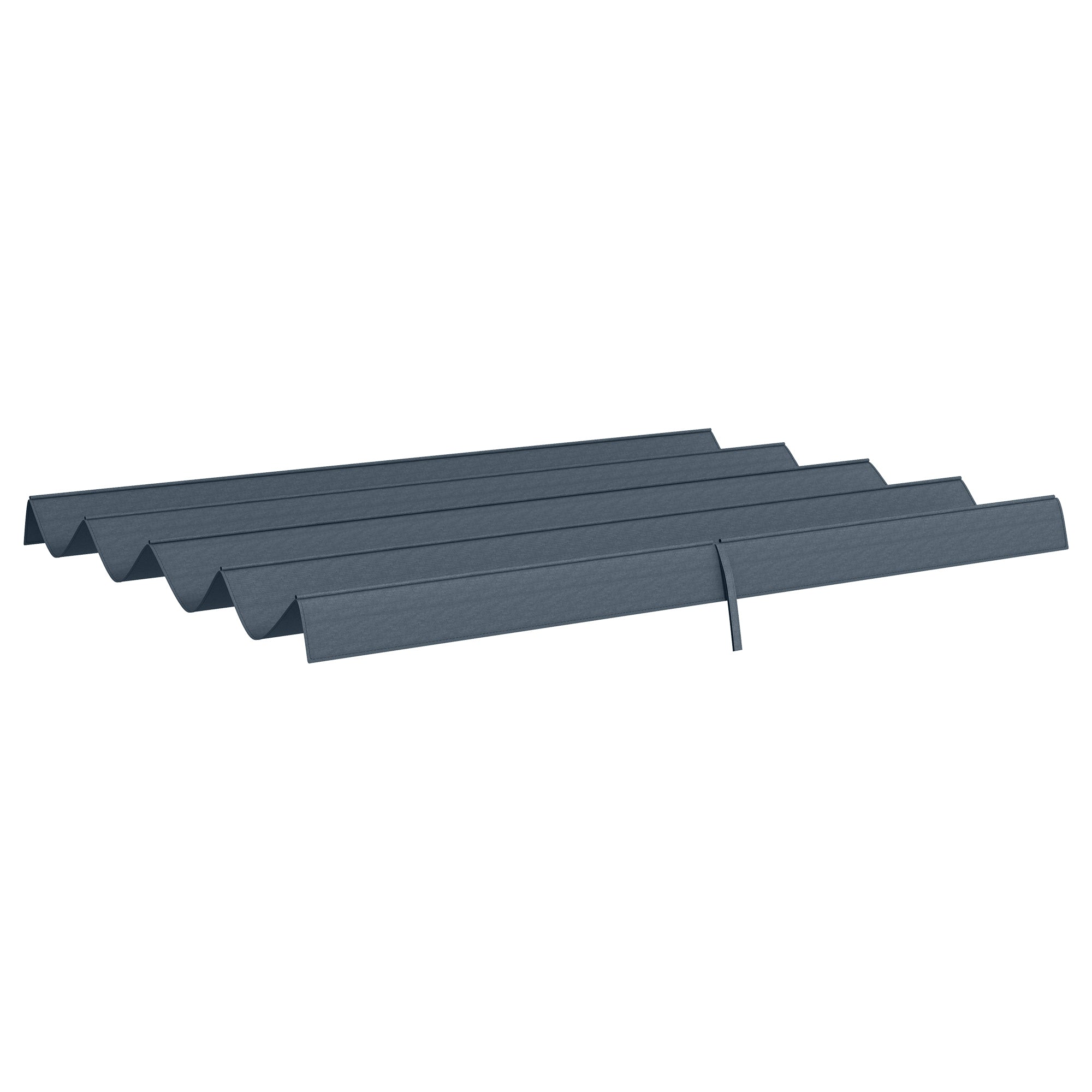 Pergola Roof, Retractable Sun Shade Cover for 3 x 2.15m Pergola, UV30+ Protected, Dark Grey