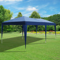 6x3 m Pop-Up Gazebo with Steel Frame and Oxford Cloth Canopy - Blue