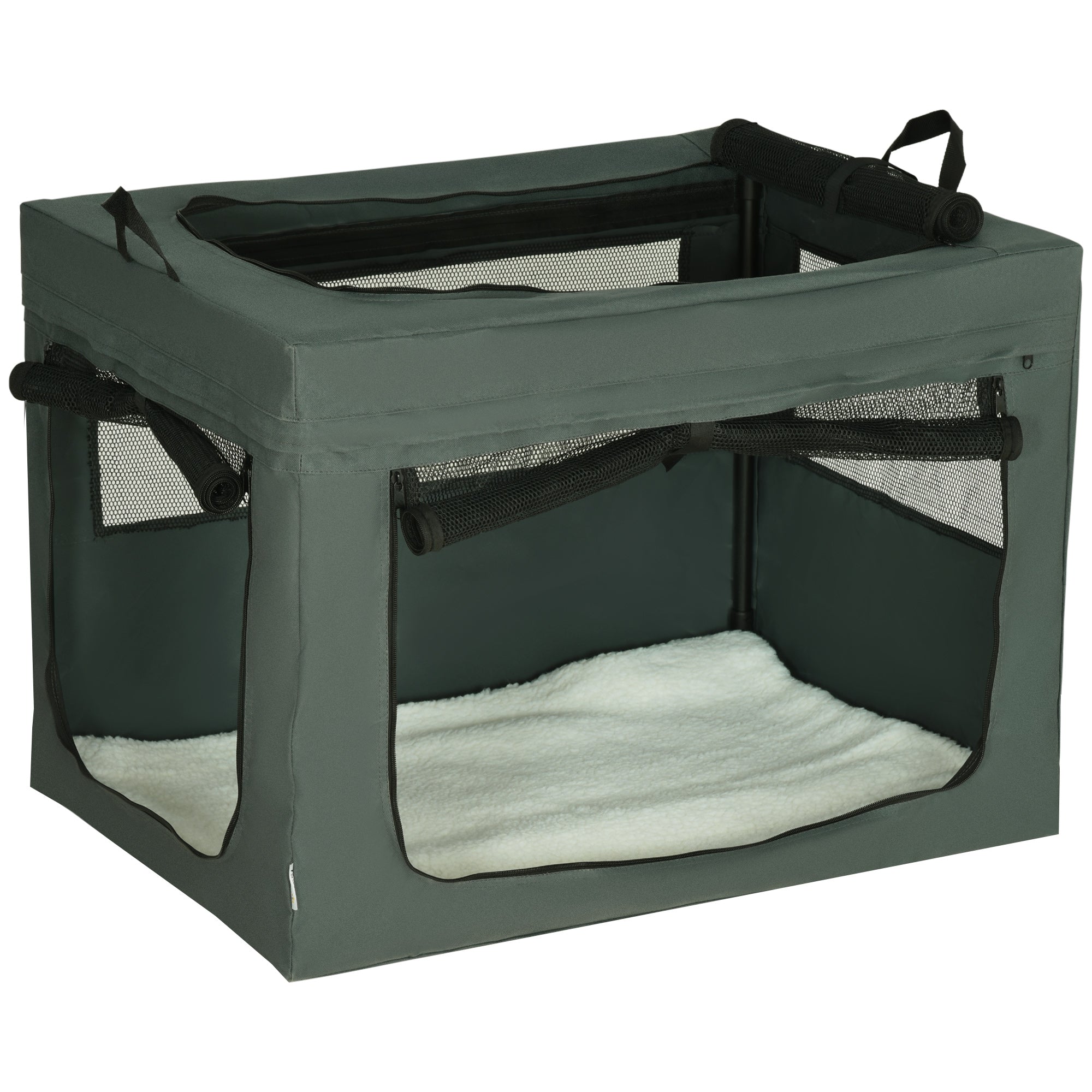 Pet Carrier, Portable Cat Carrier, Foldable Dog Bag for Small and Medium Dogs, 79.5 x 57 x 57 cm, Grey