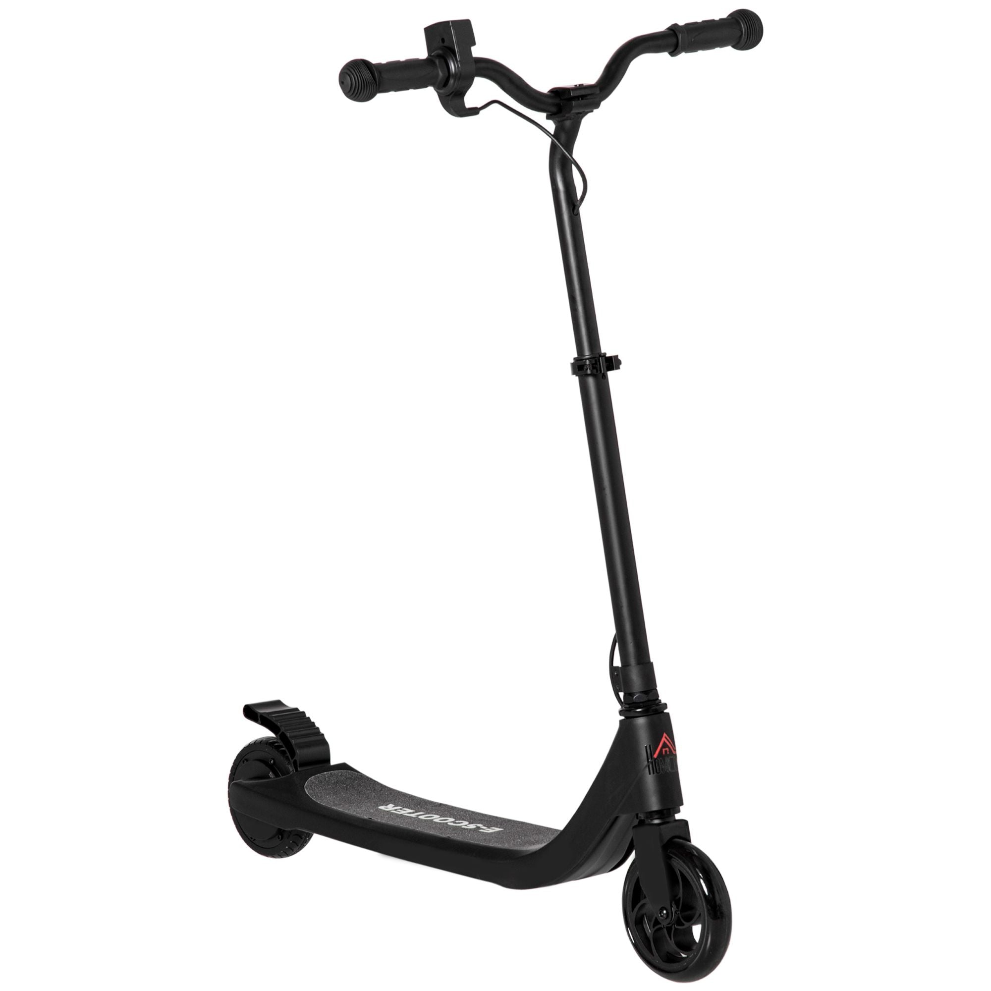 Electric Scooter, 120W Motor E-Scooter w/ Battery Display, Adjustable Height, Rear Brake for Ages 6+ Years - Black