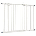 Adjustable Metal Dog Gate 74-100cm Wide with Automatic Closing - Black