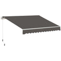 Manual Window Awning Canopy 295x200cm with Aluminium Frame - Grey