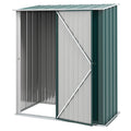 Metal Outdoor Storage Shed 1-Piece with Single Door - Green