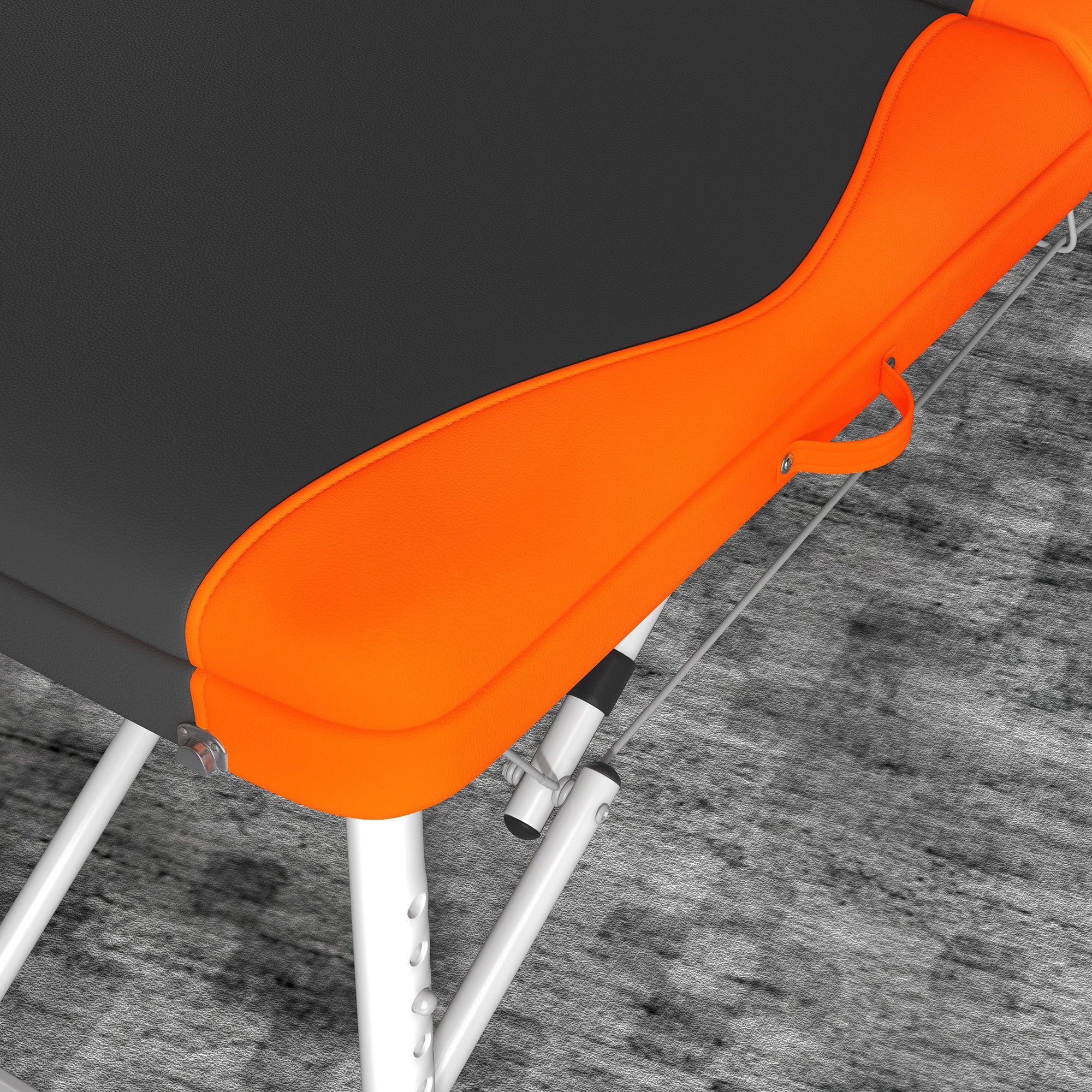 Professional Foldable Massage Table Salon SPA Facial Couch Bed - Black and Orange