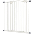 Metal Pet Safety Folding Dog Gate with Double Lock - White