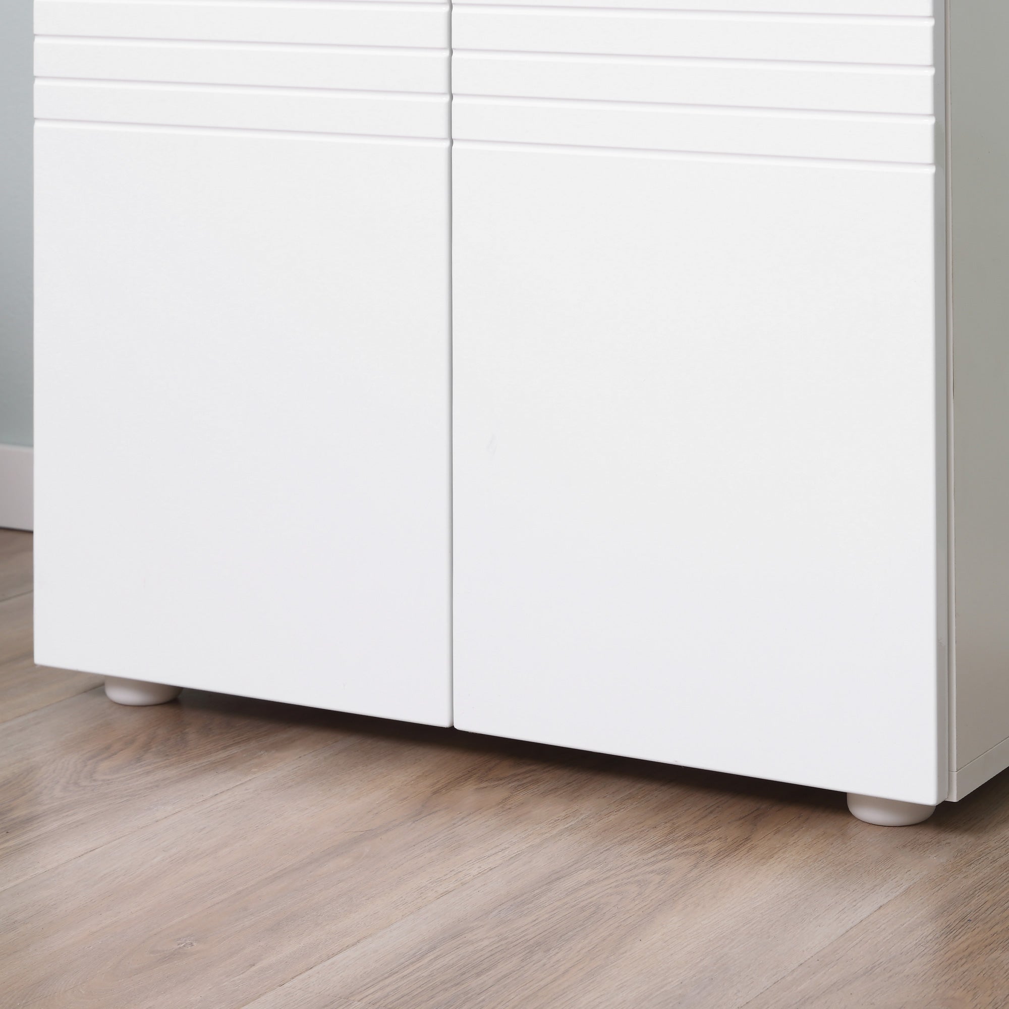 Under Sink Cabinet, Bathroom Vanity Unit, Pedestal Under Sink Design, Storage Cupboard with Adjustable Shelf, White