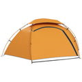 1-2 Man Aluminium Frame Camping Dome Tent with Rainfly - Orange