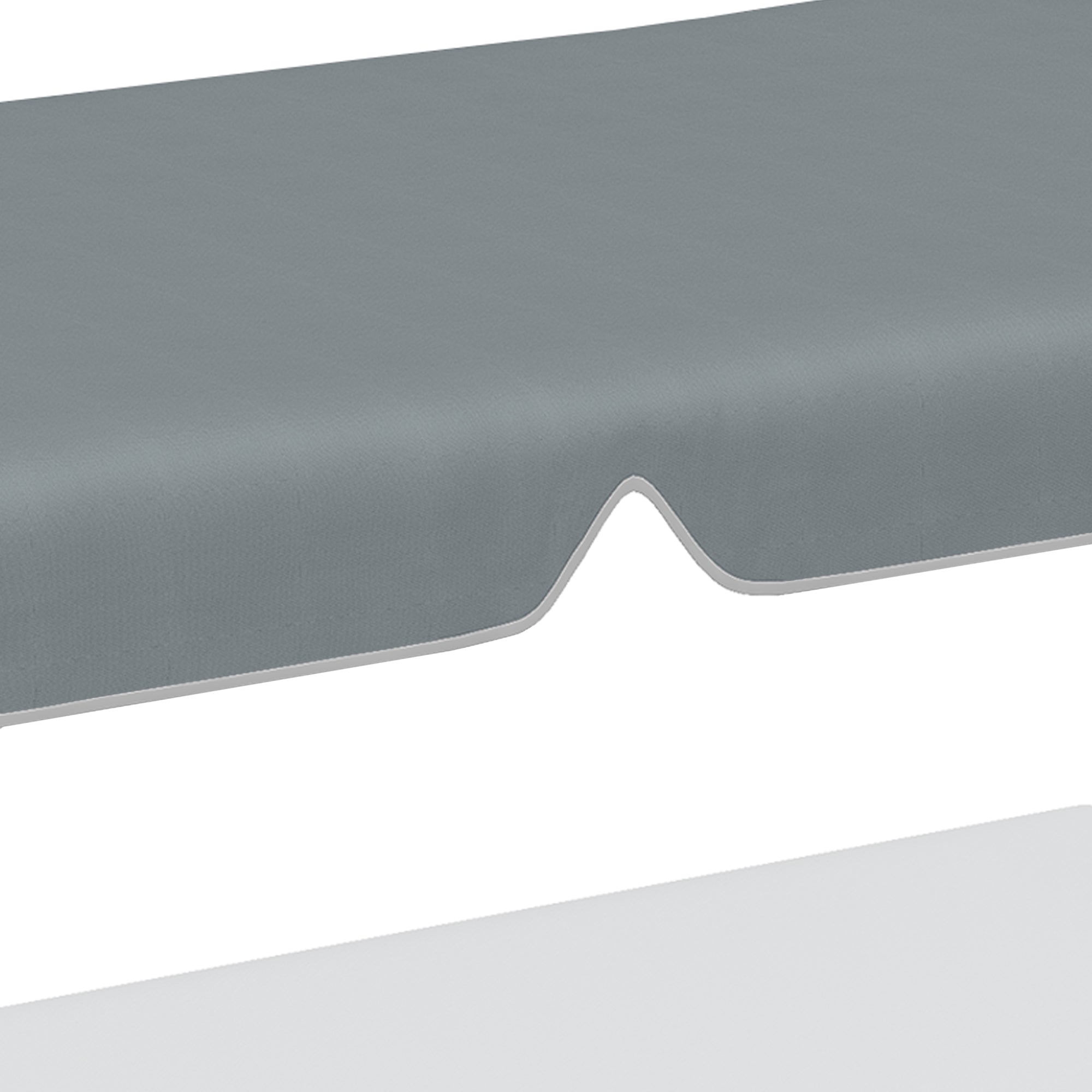 Garden Swing Canopy Replacement 2 Seater with Tubular Framework, Swing Seat Replacement Cover, UV50+ Sun Shade (Canopy Only), Dark Grey