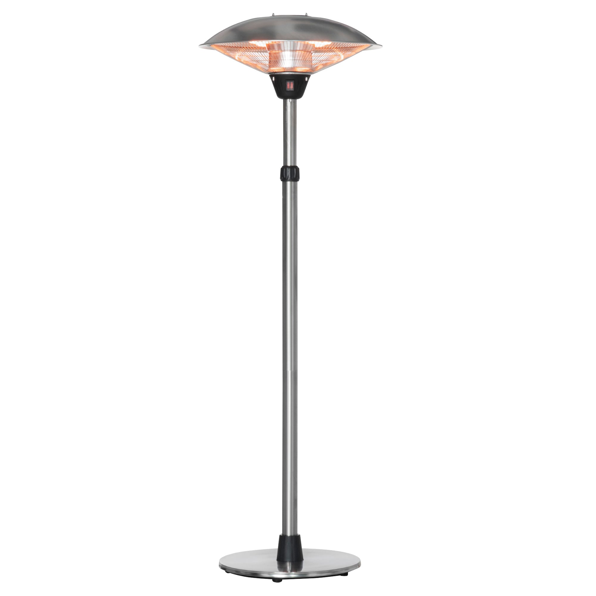 3KW Electric Patio Heater with 3 Heat Settings Freestanding Infrared Outdoor with Adjustable Height 5M Extra Long Power Lead Aluminium Alloy