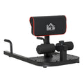 3-in-1 Padded Push Up, Sit Up & Deep Sissy Squat Machine for Home Gym Workouts - Black