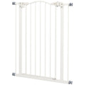Metal Pet Safety Folding Dog Gate Adjustable Width - White