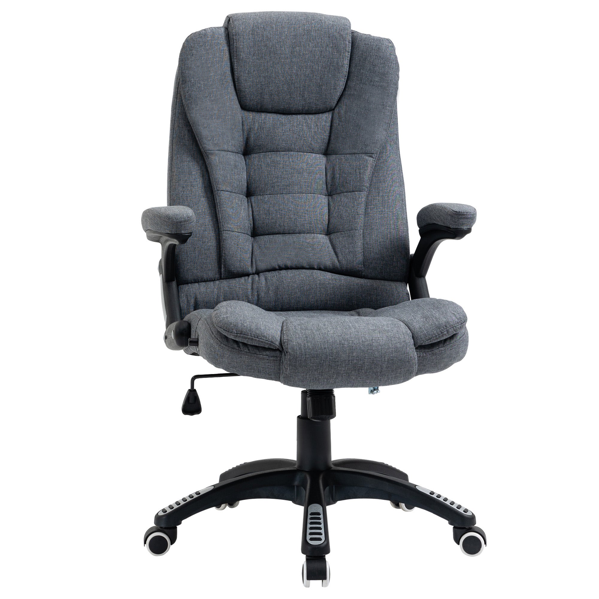 Ergonomic Swivel Chair Comfortable Desk Chair with Armrests Adjustable Height Reclining and Tilt Function Dark Grey