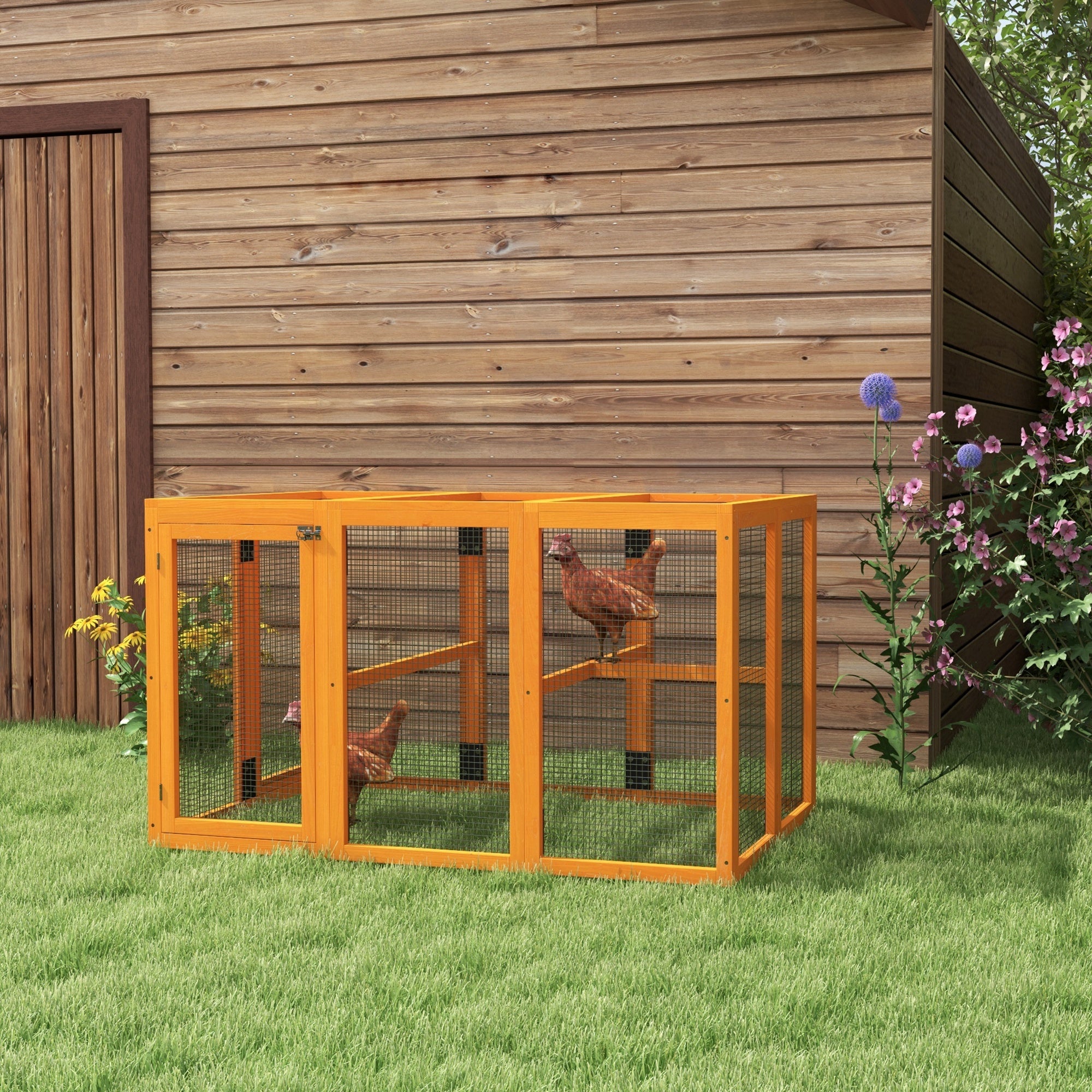 Wooden Chicken Coop with Combinable Design, for 1-3 Chickens