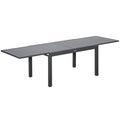 Extendable 10 Seater Garden Dining Table with Aluminium Frame - Grey