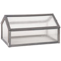 Wooden Cold Frame Greenhouse with Polycarbonate Top 90x52x49.5 cm - Grey