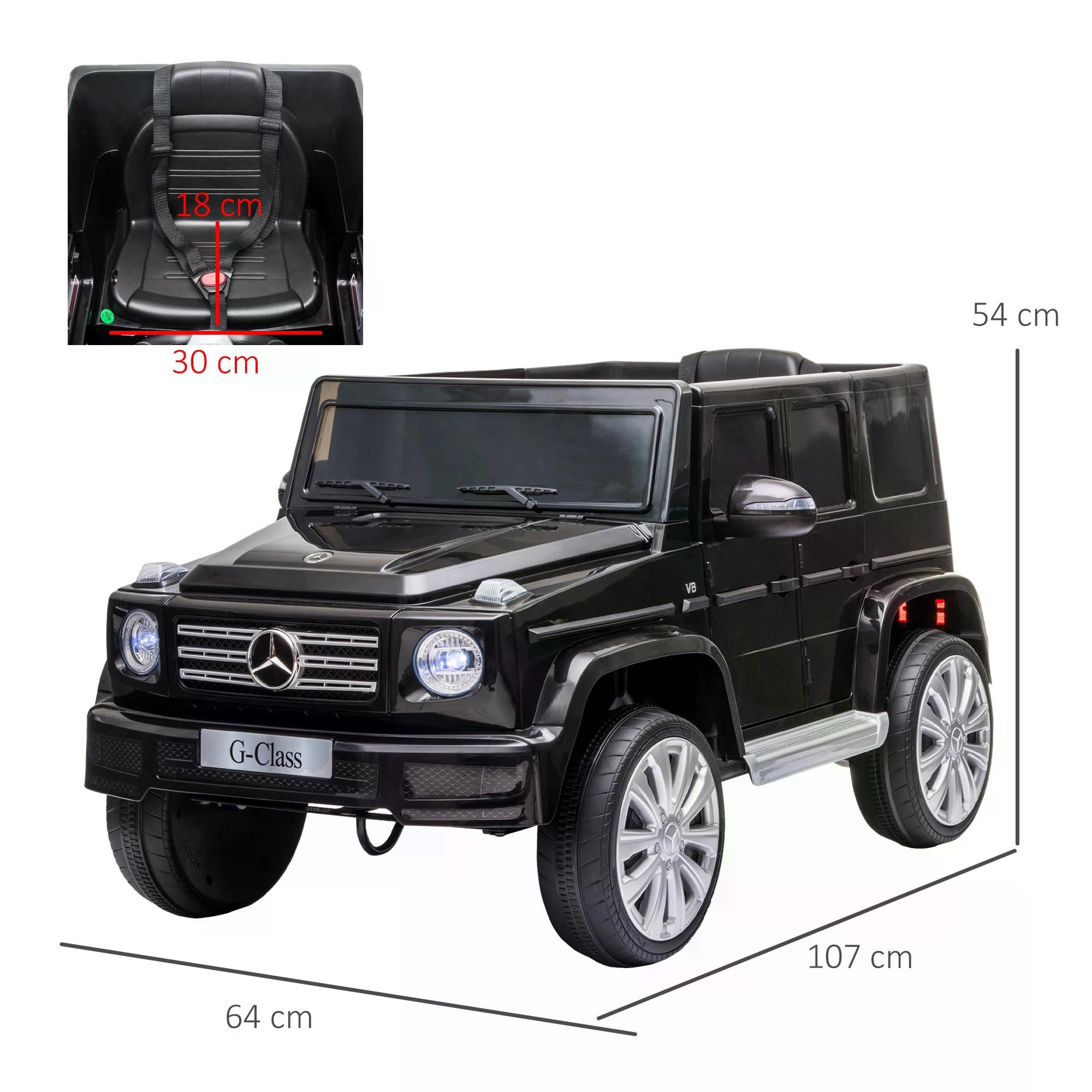 Compatible 12V Battery-powered Kids Electric Ride On Car Mercedes Benz G500 Toy with Parental Remote Control Music Lights MP3 Suspension Wheels