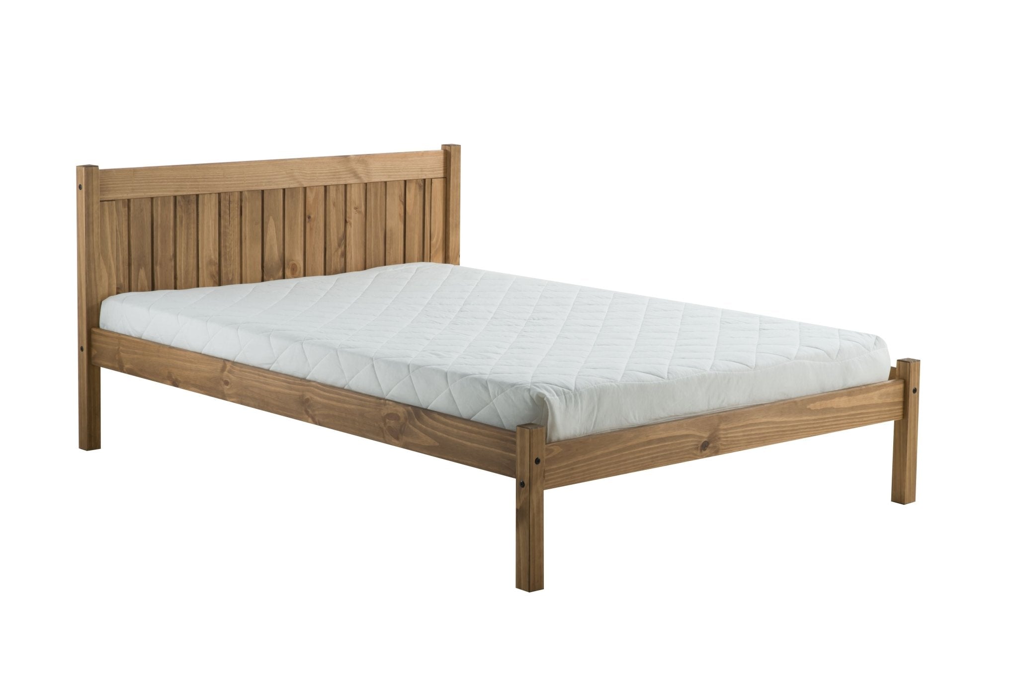 Rio Double Bed Brown - Bedzy UK modern and affordable home furniture England