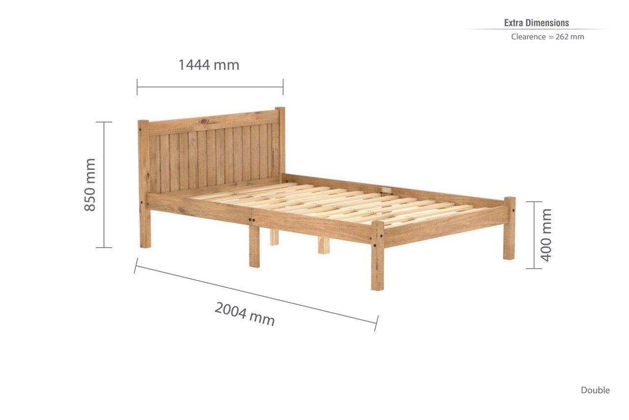 Rio Double Bed Brown - Bedzy UK modern and affordable home furniture England