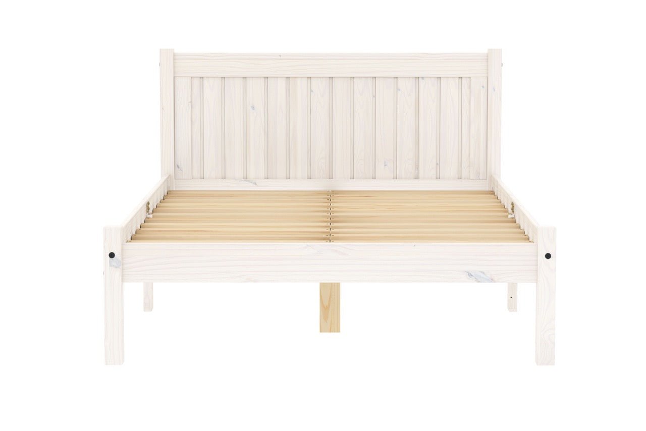 Rio Double Bed White - Bedzy UK modern and affordable home furniture England