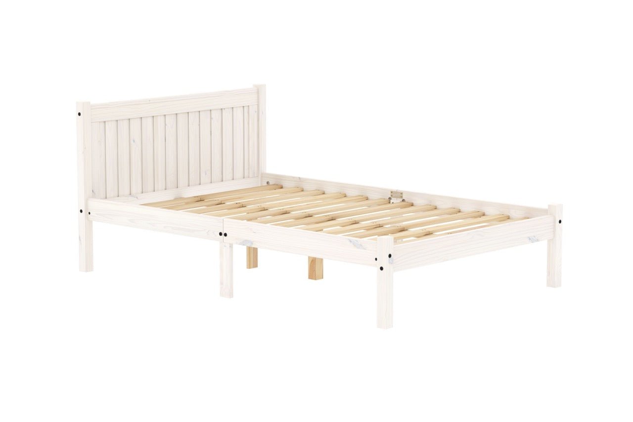 Rio Double Bed White - Bedzy UK modern and affordable home furniture England