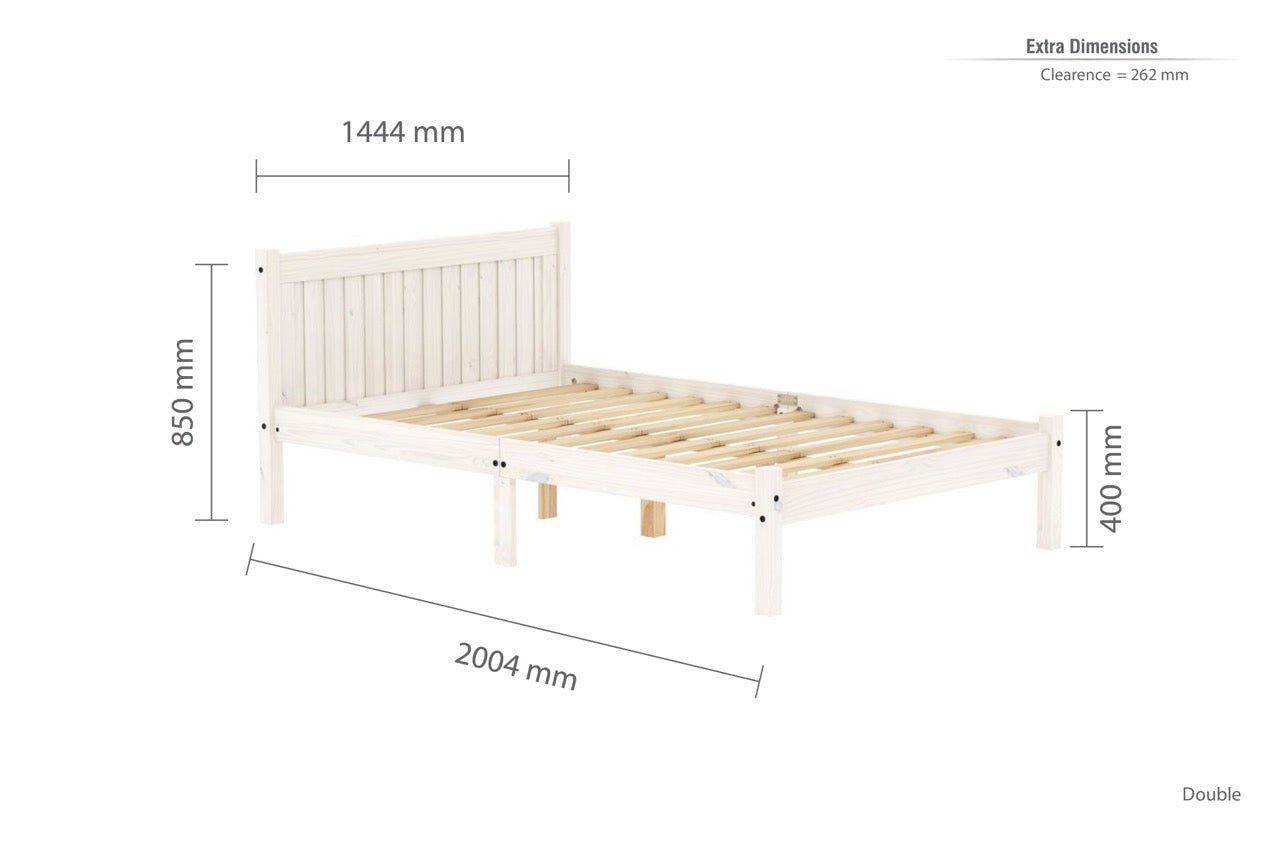 Rio Double Bed White - Bedzy UK modern and affordable home furniture England