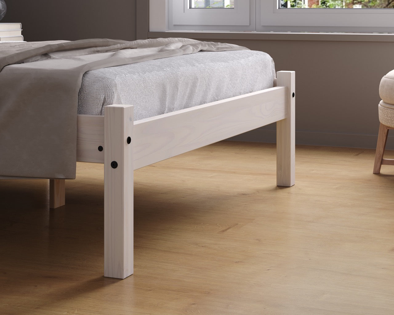 Rio Double Bed White - Bedzy UK modern and affordable home furniture England